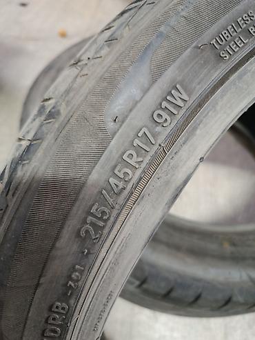 шины 21545 r17: Шины 215 / 45 / R 17, Лето, Б/у, 1 шт, Легковые, Япония, Toyo — 1