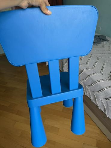 sdullar: Məhsul: Uşaq stulu ikea - Rəng: mavi - Material: möhkəm plastik - — 1