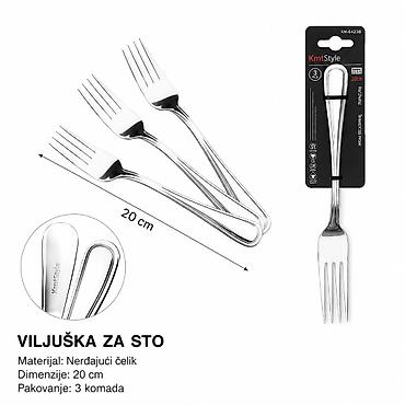 Viljuške: KMT Stolna viljuška sa dvostrukom ručkom 2402935 Praktičan kuhinjski — 1