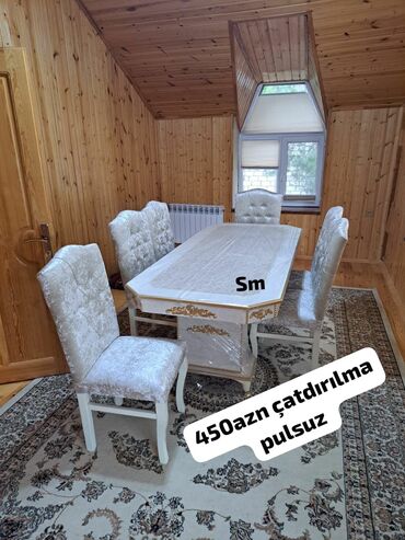 kuxna stolu satilir: Mətbəx üçün, Qonaq otağı üçün, Yeni, Açılmayan, Dördbucaq masa, 6 stul