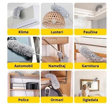 Kućna hemija i proizvodi za kuću: Teleskopski perjač za prašinu sa mikrovlaknom - Produživa drška do — 1