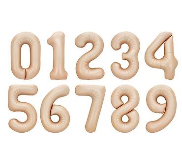 Воздушные шары и принадлежности: Фольгированные шары-цифры для оформления праздника ОПТОМ 50 СОМ В — 15