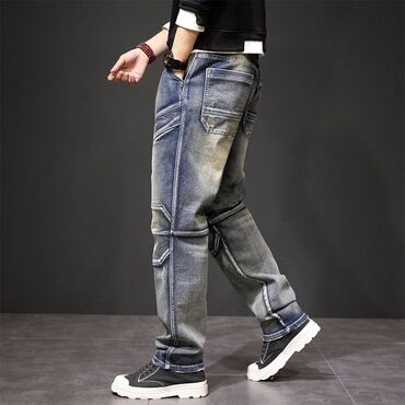 Джинсы: Брендовые мужские джинсы,большого размера 💪,качество🔥С интересным