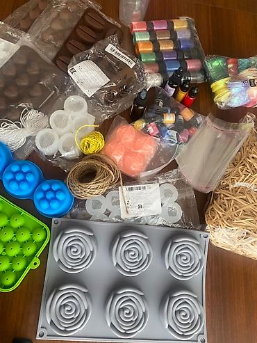 soya mumu satışı: Hazır biznes üçün şam və sabun ləvazimatları. İçərisində 30-a yaxın — 5