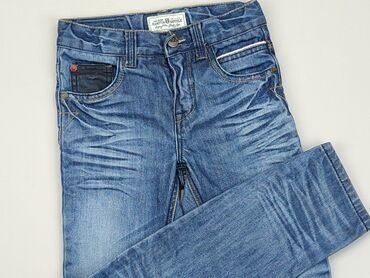 długie jeansy: Spodnie jeansowe, 7 lat, 116/122, stan - Dobry
