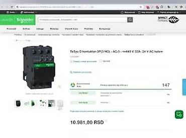 Ostali elektro materijali: Schneider Electric TeSys D kontaktor – model LC1D32B7 - Serija: TeSys — 5