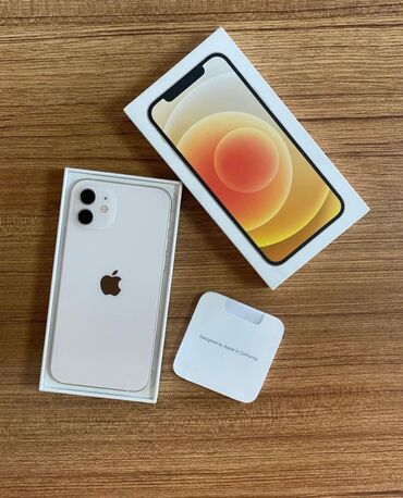 Apple iPhone: IPhone 12, 128 GB, Ağ, Zəmanət, Kredit, Barmaq izi