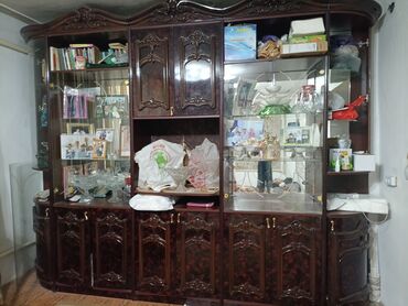 китайская мебель: Гарнитур для зала, Шкаф, МДФ, цвет - Красный