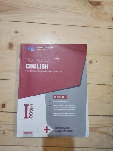 spartivniler 2019: English test toplusu 2019 cu il neşri kitab ela vezyetdedir