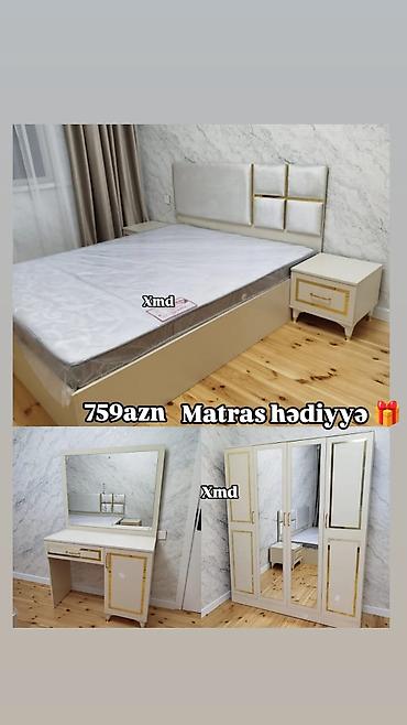 Yataq otağı dəsti Tərkibi: - 1 ədəd iki nəfərlik çarpayı (yumşaq