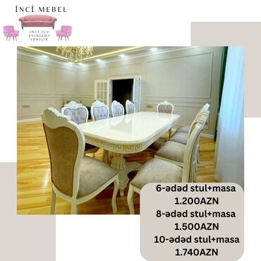 Sifarişlə masa və oturacaq dəstləri: Dördbucaq masa, Qonaq otağı üçün -da lalafo.az — 26 Sifarişlə masa və oturacaq dəstləri: Dördbucaq masa, Qonaq otağı üçün — 26