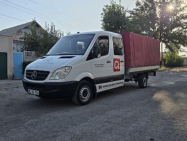 транс: Mercedes-Benz Sprinter тентованный бортовой, двухрядная кабина — 2