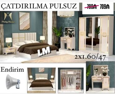 Rəflər: *Yataq dəsti* *Sifarişlə və yeni* Qiymət : *709₼* Dəstə daxildir