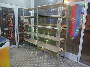 Metal konstruksiyalı mağaza rəfi - Ölçü: təxmini 2 bölməlik modul