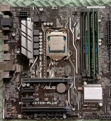 купить i5 9400f: Материнская плата, Б/у, Asus, LGA1151, Micro-ATX, Для ПК