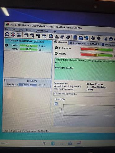 Sərt disklər (HDD): Toshiba 750GB 2.5" Sata noutbuk və pc üçün sərt diski satılır — 1
