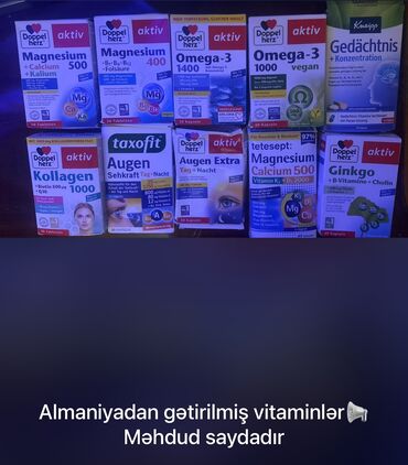 Gözəllik və sağlamlıq: Almaniyadan gətirilmiş Vitamin/QidaƏlavələri