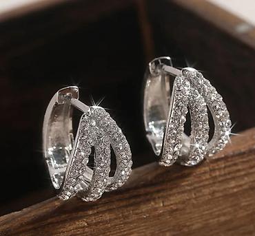 Minđuše: Minđuše – srebrni ton, različiti dizajni - Model 1: Okrugle minđuše — 5