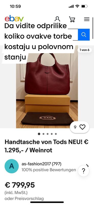 Torbe: Torba za rame, Materijal: Koža — 5