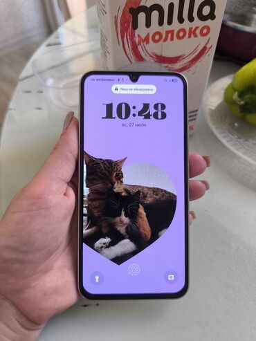 5g modem: Samsung Galaxy A34 5G, 128 GB, rəng - Gümüşü, Barmaq izi, Face ID