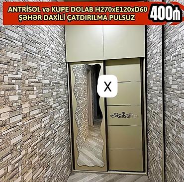 skaf kupe: Antrisol və kupe dolab dəsti Ölçülər: H270 x E120 x D60 sm Şəhər — 1