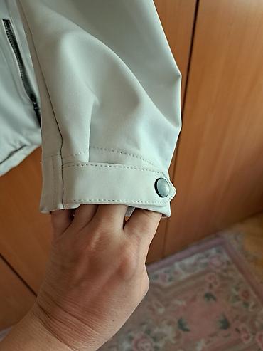 tech fleece s: Ženska softshell jakna, bele boje - Materijal: glatka softshell — 4