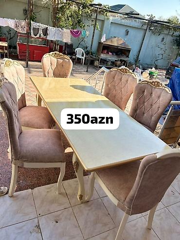 Masa Desti 6 stul vr acılan masa ilə yeni kimidir hec bir deffekti