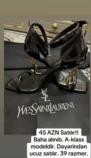 qadın timberlendlər: YSL, Ölçü: 39, rəng - Qara, Yeni