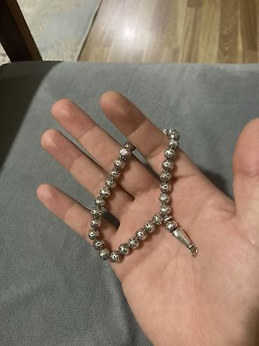 sumuk təsbeh: Gümüş təsbeh - Material: gümüş muncuqlar - Dizayn: Hər muncuq — 3