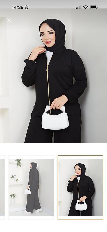 turkan hicab instagram: Qadın ikili dəst – qara rəng-L-XL ölçülərə uyğundur. - Tərkib: üst — 2