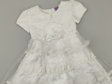 biała letnia sukienka długa: Dress, 3-4 years, 98-104 cm, condition - Good