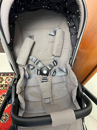 Коляски: Коляска, цвет - Серебристый, Б/у — 15