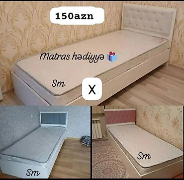 Tək nəfərlik çarpayı – matras hədiyyə - Ölçü: tək nəfərlik (standart