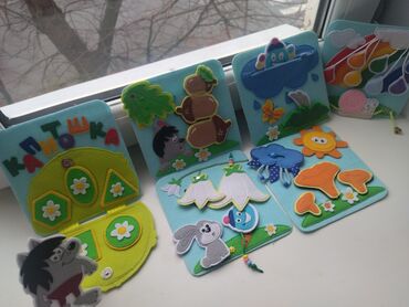 Детские книги: Детская развивающая книга из фетра. Подходит для детей от 1 года — 7