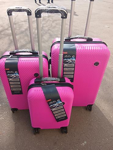 Çamadanlar: Sərnişin çamadan dəsti – Billa model - Ölçülər: 3’lük dəst (böyük — 21