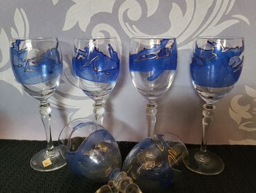 Čaše: Case nove za zestoko pice kristalno staklo,rucno oslikane iz 80ih god — 3