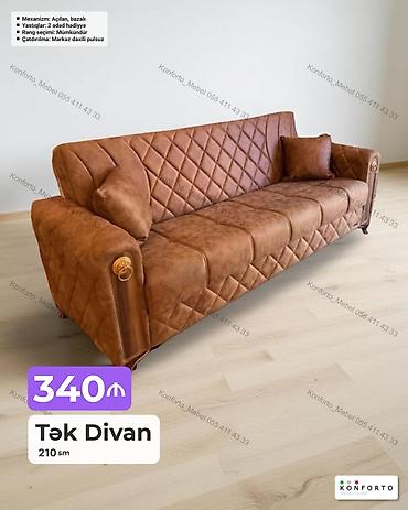 Ev və bağ: Tək Divan – 210 sm - Mexanizm: açılan, bazalı (yataq funksiyalı və — 1
