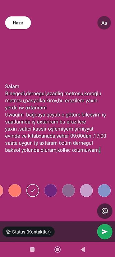kassir restoran: Kassir, Qadın, 27 yaş, 1-2 illik təcrübə — 1