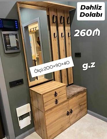 Dəhliz dolabı – funksional giriş mebeli - Ölçü: 200 × 90 × 40 sm