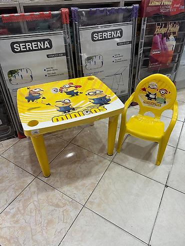 plastik stol stul: Yeni Plastik Uşaq Stol-Stul Dəsti – Rəngarəng, Yüngül və Dayanıqlı — 5