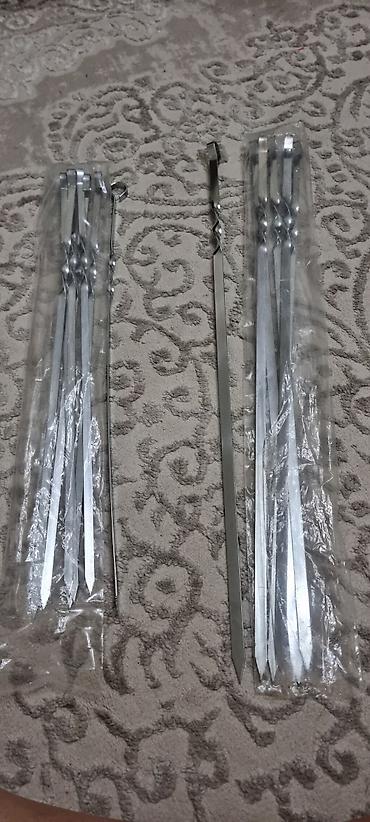 Шампуры: Продаю новые шампуры для шашлыка, палочки для шашлыка, 10шт - 50 см — 4