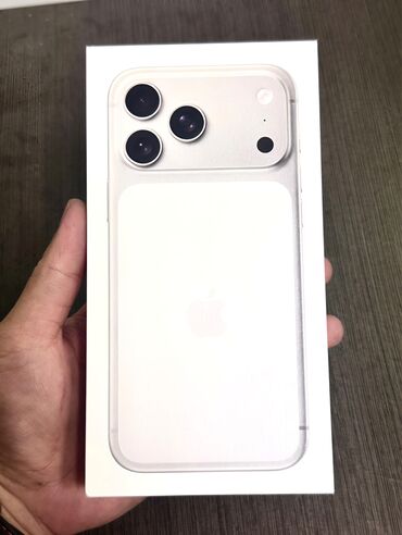 подарочный набор apple 6 в 1: IPhone 17 Pro Max, Жаңы, 256 ГБ, Ак, Куту