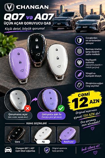 dinamometrik acar: Changan Q07 və A07 üçün açar qabı. Keys, keyfiyyətli silikon — 1