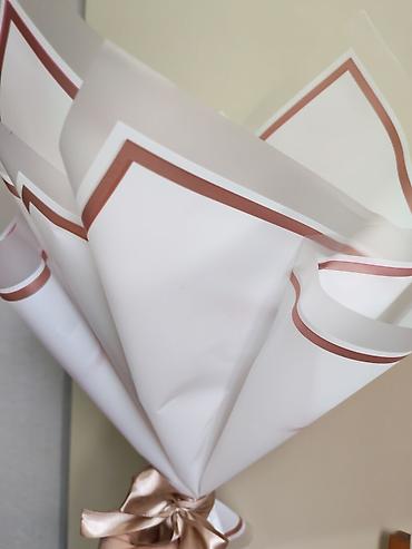 dekor guller: Lentdən hazırlanmış dekorativ güllər buketi. 15eded - Material — 6