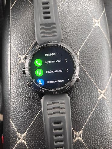 Другие смарт-часы: Карбоновые Смарт-часы с круглым сенсорным дисплеем и силиконовым — 5
