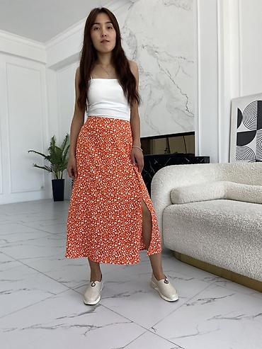 Юбки: Юбка миди с разрезом сбоку От 300 сом, оптом 250 сом в наличии 350 шт — 6