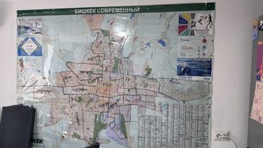 маркерная доска бишкек: Подробная карта города Бишкек, озаглавленная как "Бишкек Современный"