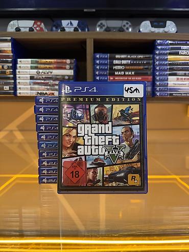 ps4 konsole: GTA 5-PS4 diski Oyun diski tam işlək vəziyyətdədir, heç bir cızığı — 1