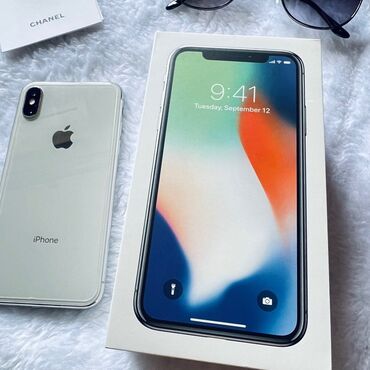 Apple iPhone: IPhone X, 256 GB, Ağ, Zəmanət, Face ID, Sənədlərlə