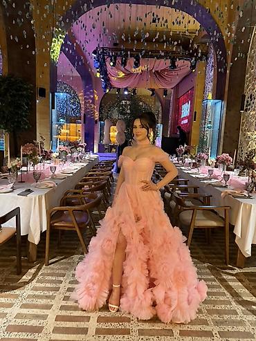 Вечерние платья: Вечернее платье, Пышное, Длинная модель, Фатин, Без рукавов, Шлейф, XS, S, M — 6